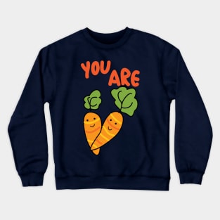 you are correct cute carrot pun Crewneck Sweatshirt
